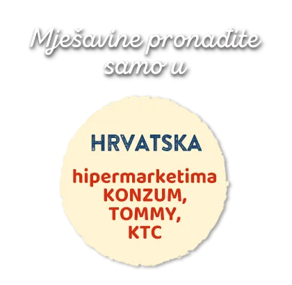 Mješavine pronađite u hipermarketima Konzum, Tommy, KTC